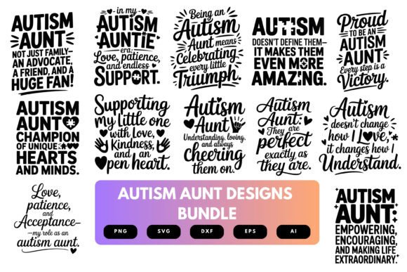 Autism Aunt SVG Bundle: A Designer's Review for Stitching