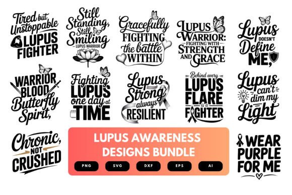 Lupus Awareness SVG Bundle: A Designer's Stitch Test