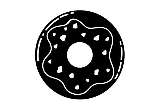Review: Black Frosted Donut with Chocolate Sprinkles Design