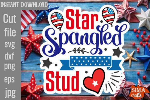 Review: Star Spangled Stud SVG Cut File for Embroidery